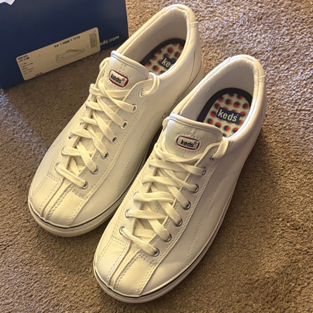 Keds Women’s White Leather Sneakers